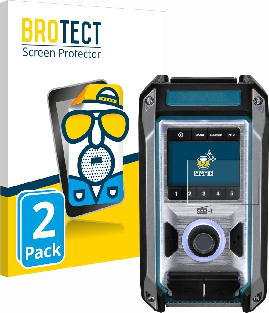 2x BROTECT Schutzfolie für Makita DMR115 Displayschutz Displayschutzfolie Folie Matt Entspiegelungsfolie