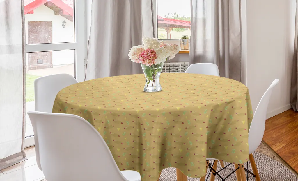 Tovaglia Circolare ABAKUHAUS 150cm Antimacchia Design Moderno