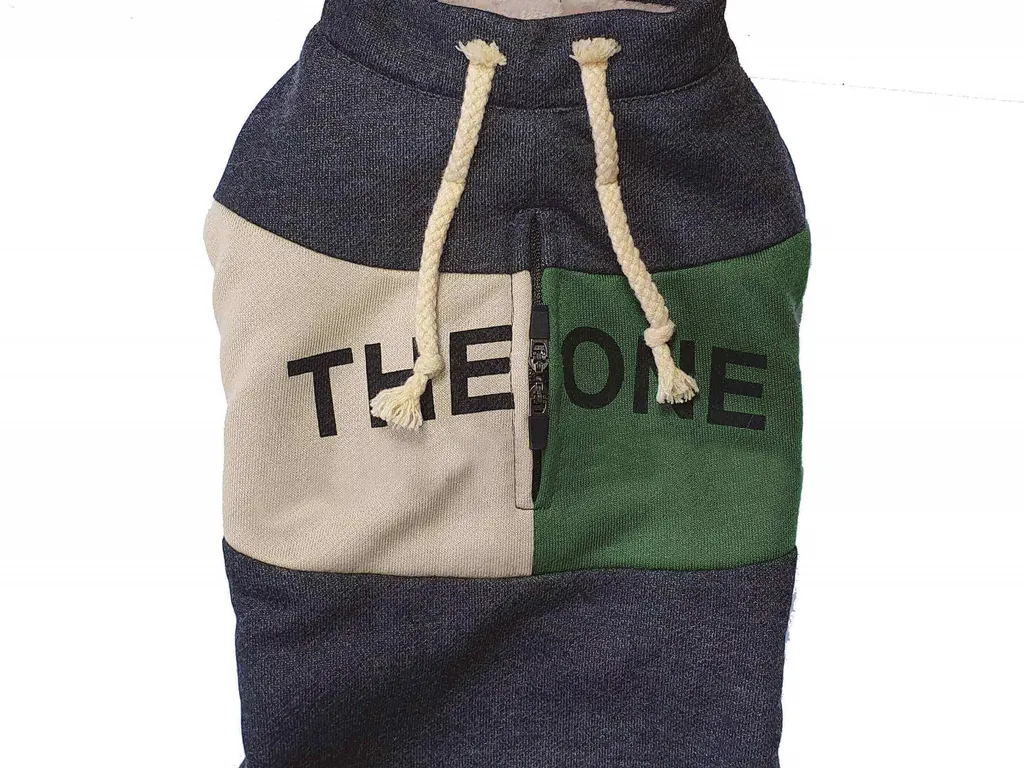 Pull chien Nobby The One 36 cm en maille douce et chaude gris/vert
