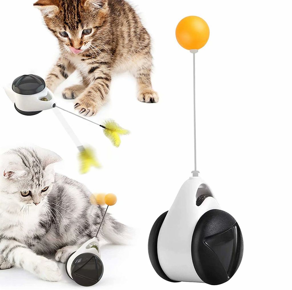 LED Katzenspielzeug Elektrischer Katze Intelligenzspielzeug Interaktives Feder 