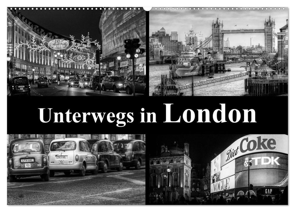 Unterwegs in London (Wandkalender 2027 DIN A2 quer), CALVENDO Monatskalender