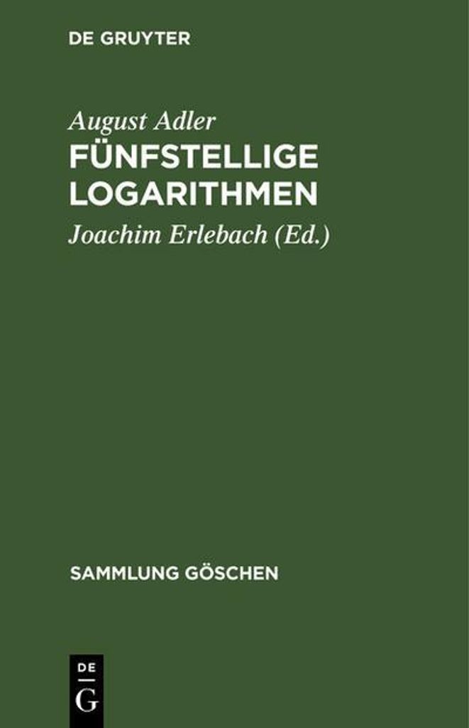 Fünfstellige Logarithmen Produktbild 