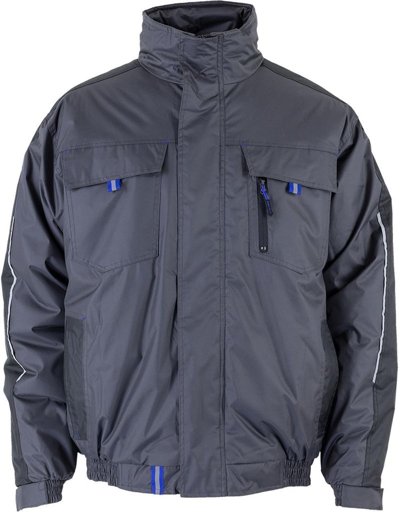 Terrax TTJB Pilotenjacke grau/royal Gr. 4XL