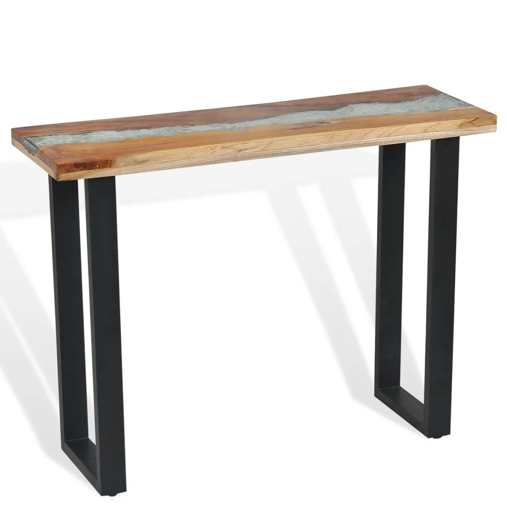 Console en bois de teck massif 100 cm | Table d'appoint design - 3