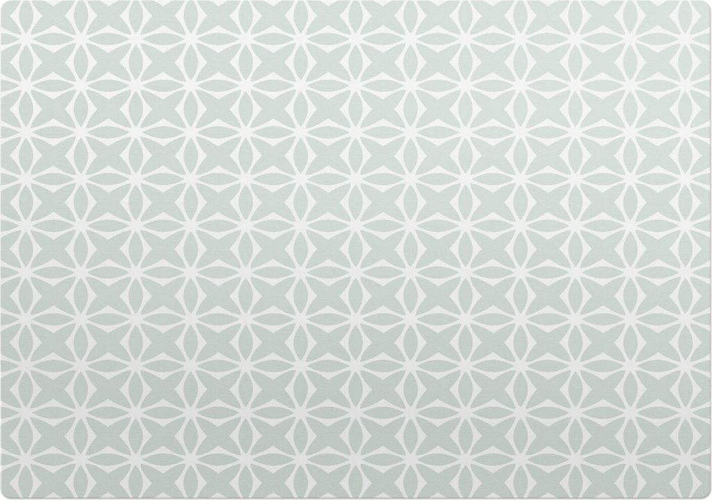 Geometrisches florales Muster – Bodenschutzmatte – Stuhlunterlage 100x100 cm – Rutschfest – Hartbodenmatte