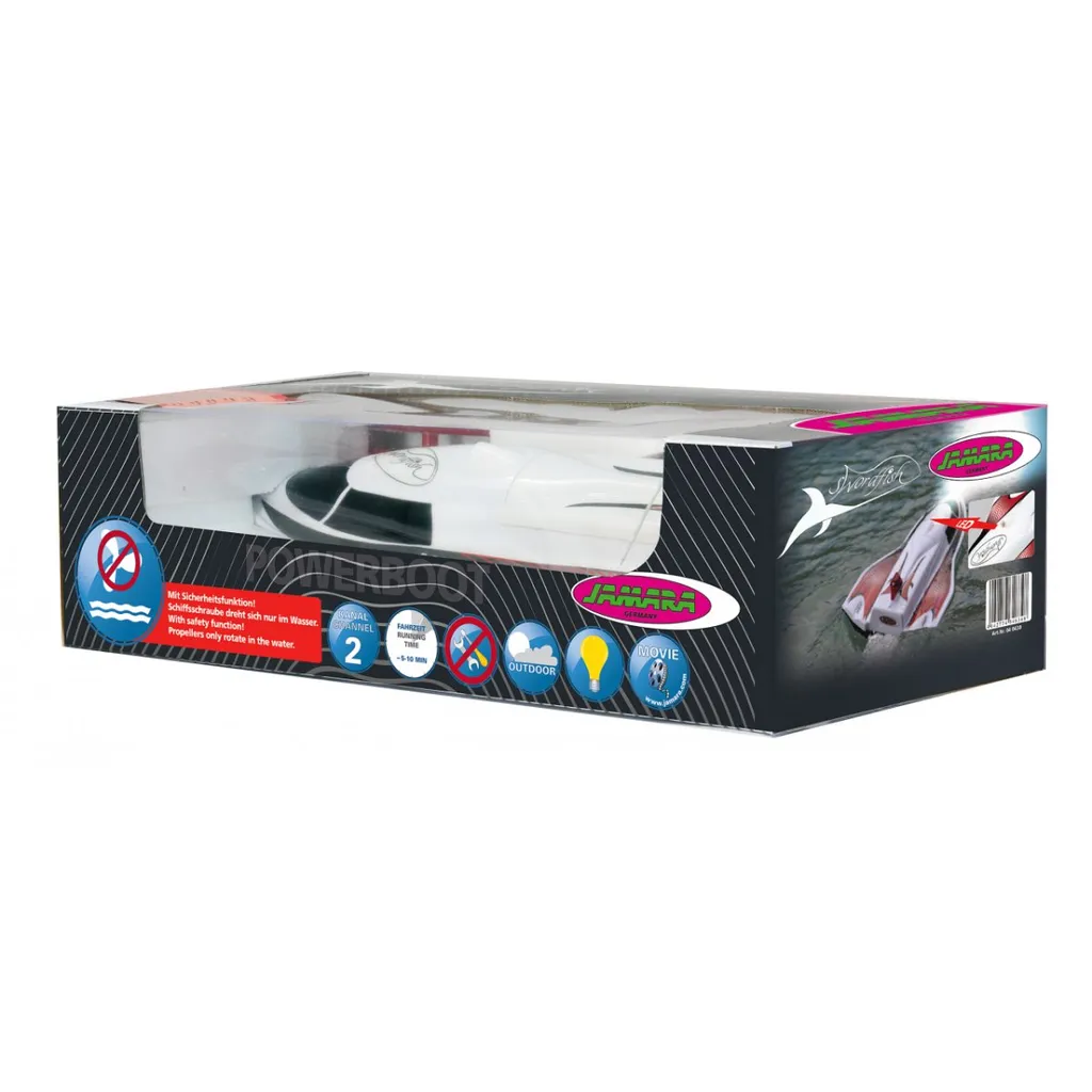Bateau Swordfish 40MHz 2 canaux avec LED intégrées pour navigation nuit
