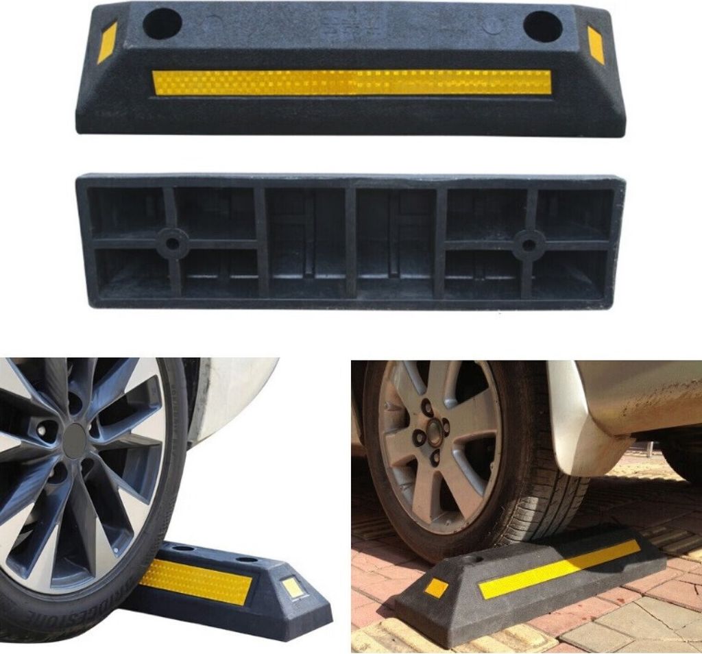 1 x Gumová zábrana parkovacích miest - 53,5x13x8,9 cm Obrázok produktu 2