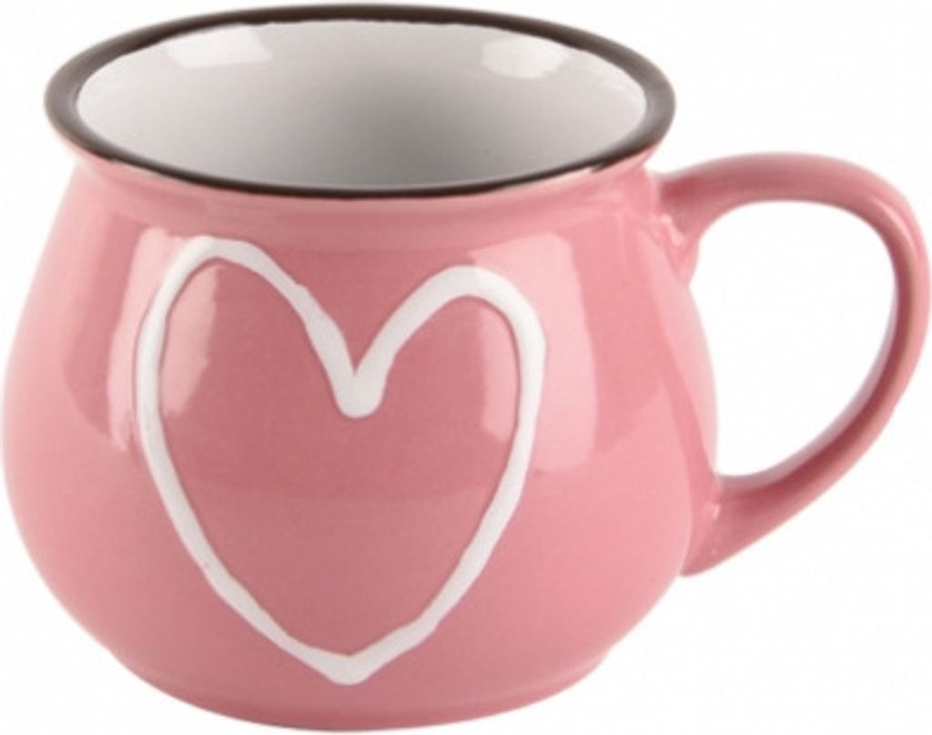 CZ Becher 320ml Herzherz, 6Bache, Keramik