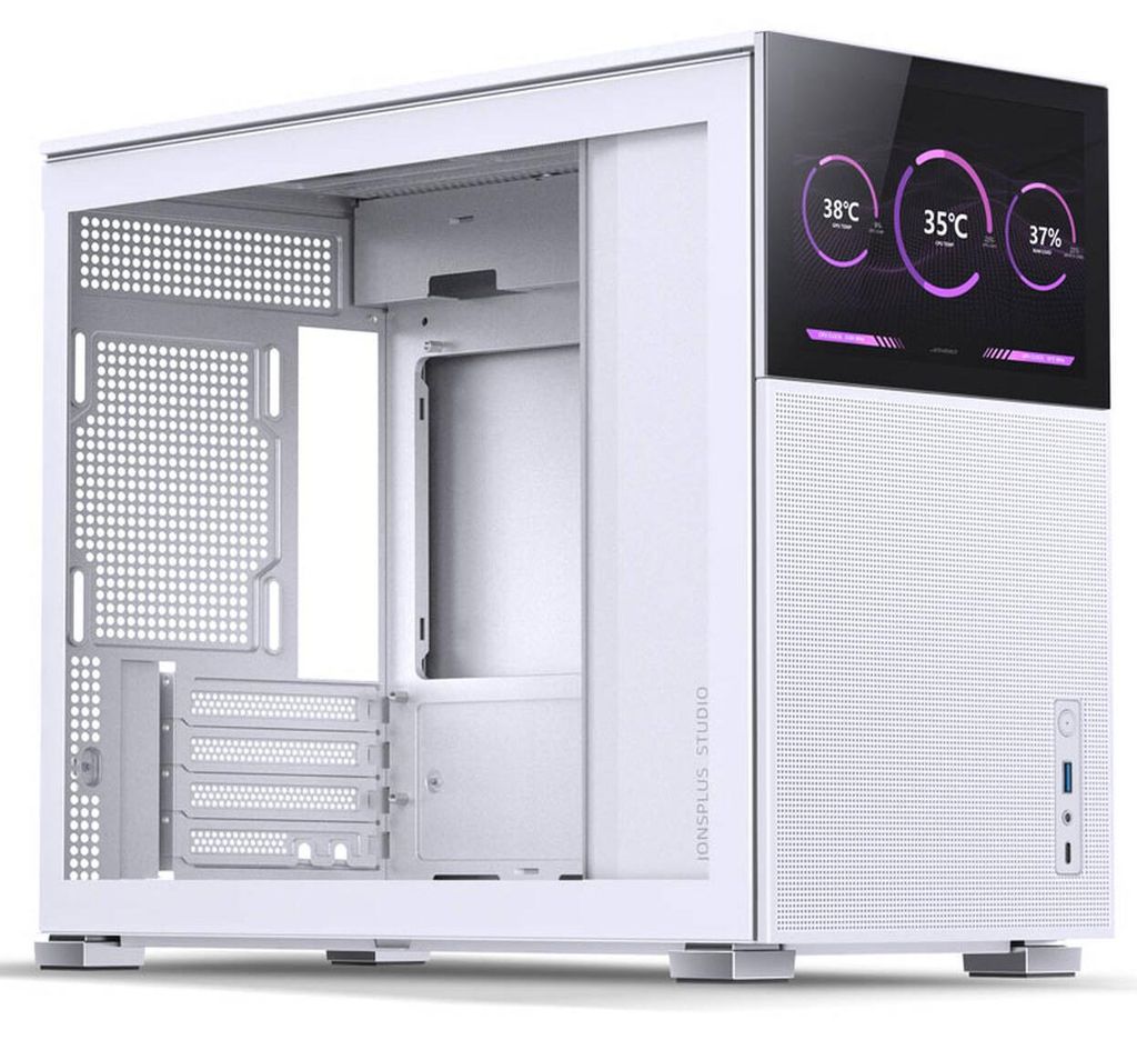 Jonsbo D31 MESH, Midi Tower, PC, Weiß, DTX, ITX, micro ATX, Stahl, Gaming