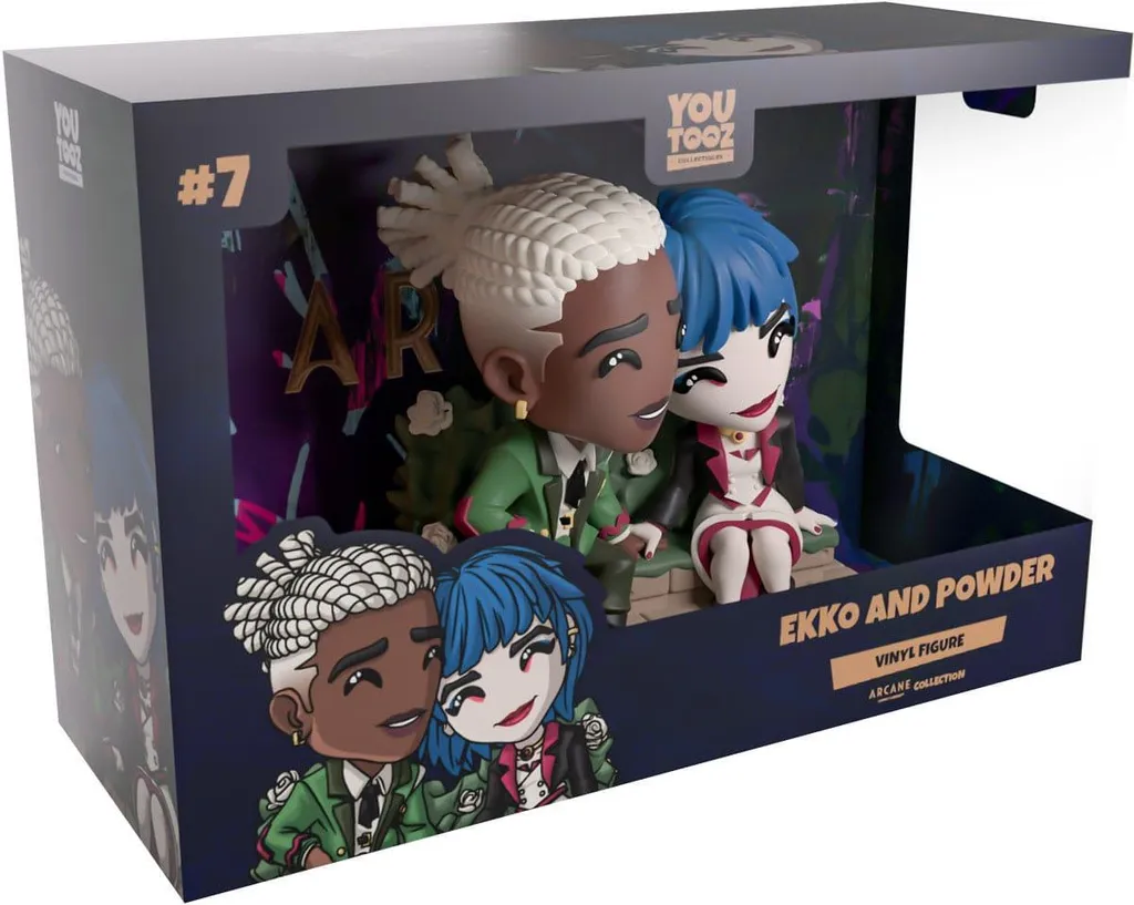 Statues de collection Arcane Ekko et Powder en vinyle de 11 cm - Pack 2 - 5