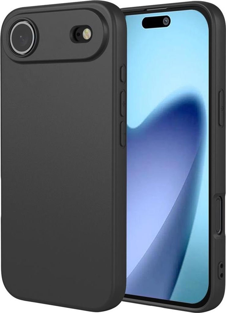 Hülle für Apple iPhone Air - Phonesta Soft Silk Silikon Back Cover - Schwarz