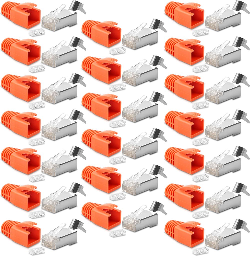 Netzwerkstecker CAT 7 20x Netzwerk Crimp Stecker RJ45 Produktbild 