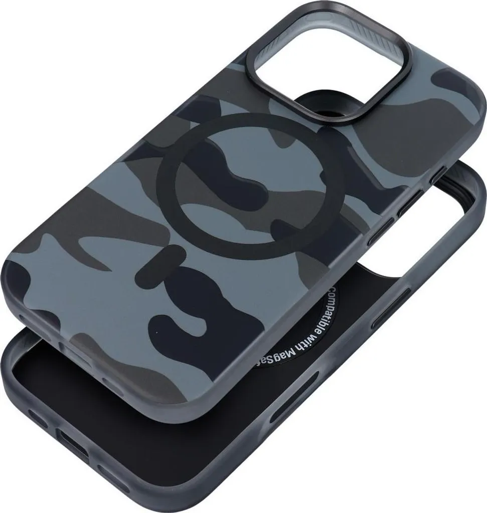FORCELL F-PROTECT Livelli con tecnologia Dual Layer 4D, compatibile con i test di caduta militari per IPHONE 16 PRO MAX nero camo
