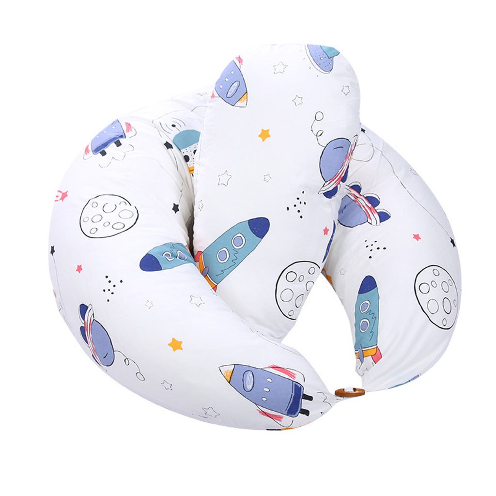 Stillkissen, Schwangerschaftskissen, Babyseiten-Schlafkissen, Innenkissen und Stillkissenbezug aus Baumwolle – 180 x 130 x 35 cm