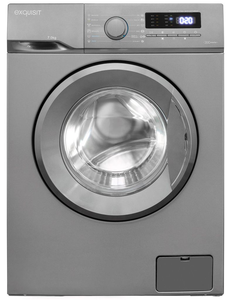 Exquisit WA7014-021A, Od przodu, 7 kg, B, 76 dB, 1400 RPM, Zdjęcie produktu 