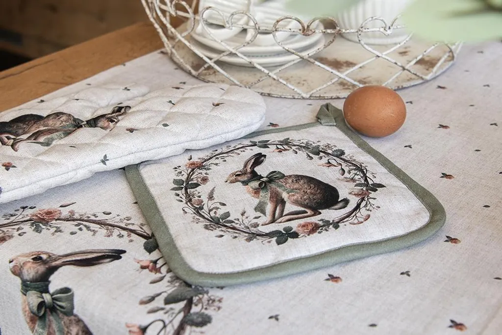Offerta Set 6 Tovagliette Clayre & Eef Cotone Beige 48x35 cm - 5