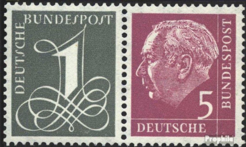 Briefmarken BRD (BR.Deutschland) 1958 Mi W17Y I postfrisch