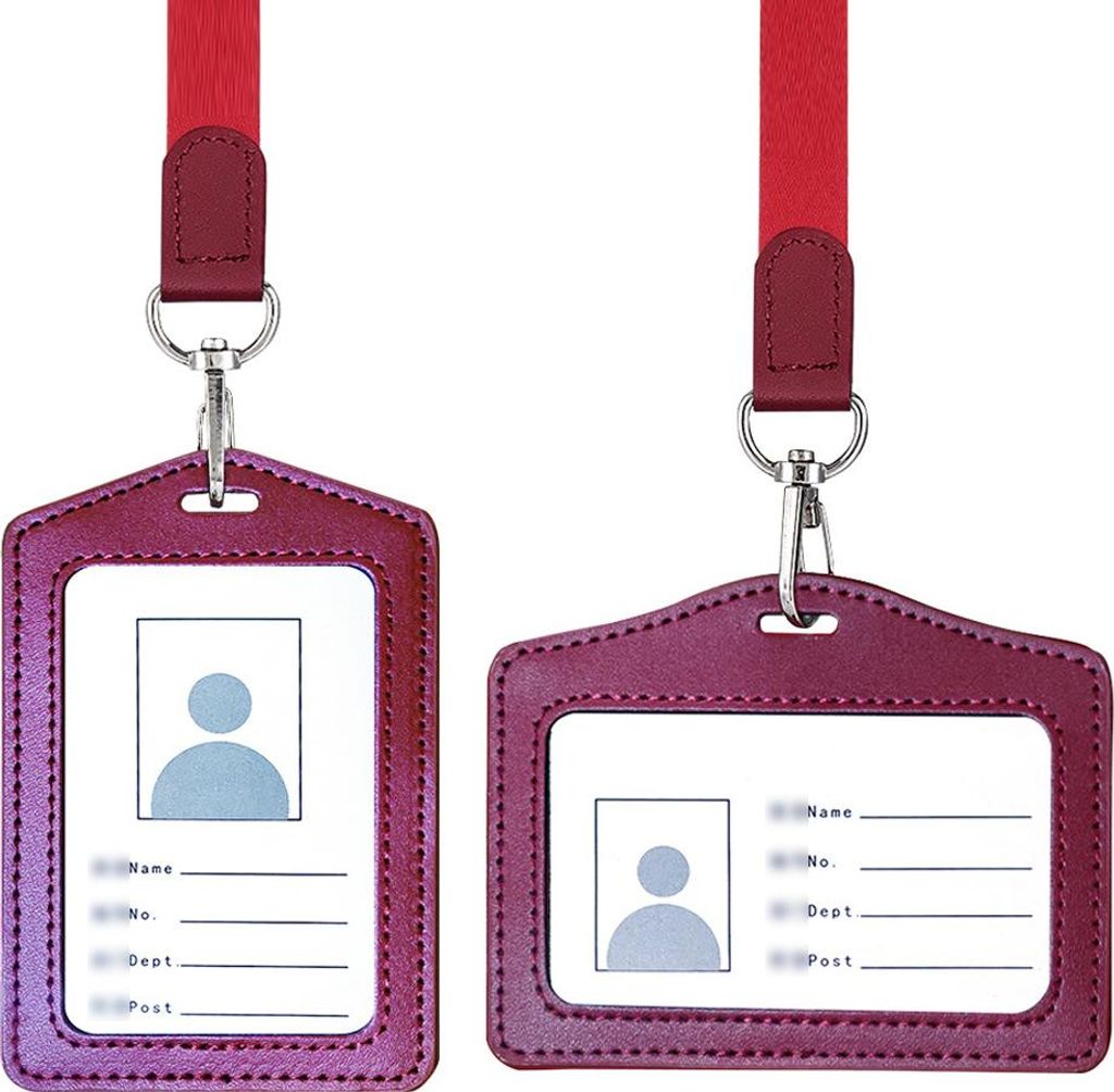 2er-Pack Ausweishüllen aus Leder, vertikale/querformatige Produktbild 