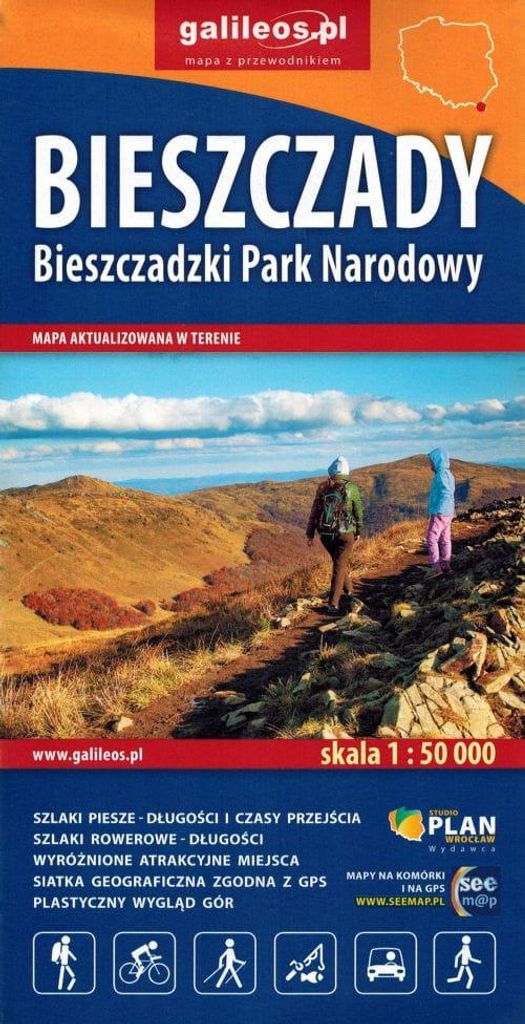Bieszczady 1:50.000. Parco nazionale di Bieszczady. Mappa Immagine del prodotto 
