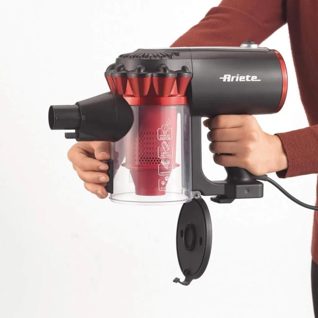 Ariete Handy Force Rbt Aspirateur Balai Filaire Sans Sac Noir et Rouge