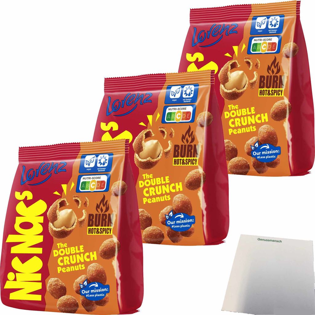 Lorenz Nic Nac's Burn Hot & Spicy 3er Pack (3x110g Beutel) Produktbild 