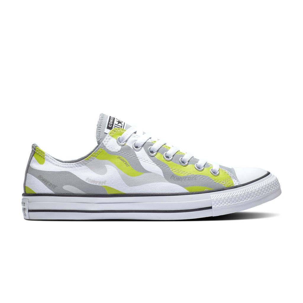 Converse Chuck Taylor All Star Reflective Camo - Ox - White / Ash Stone / Lime Twist Segeltuch Größe: 37 Normal