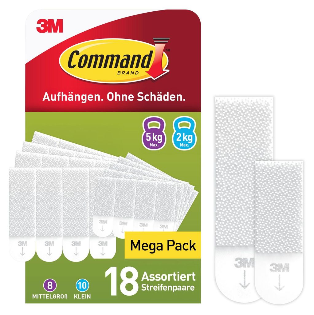Command Bilder-Montage-Strips, weiß, S + M, 36 Strips (10 Produktbild 