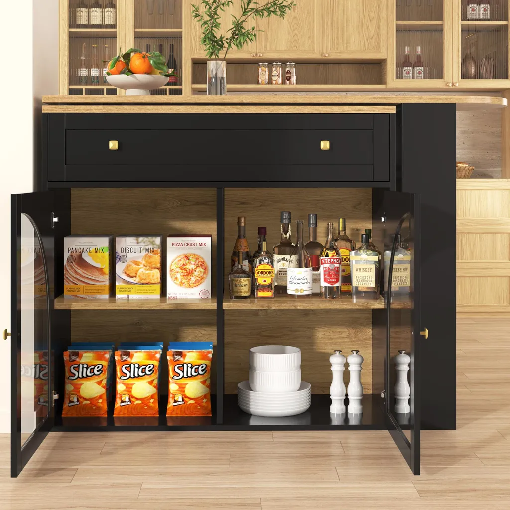 Table de bar extensible noire pivotante : la solution pour petits coins - 3