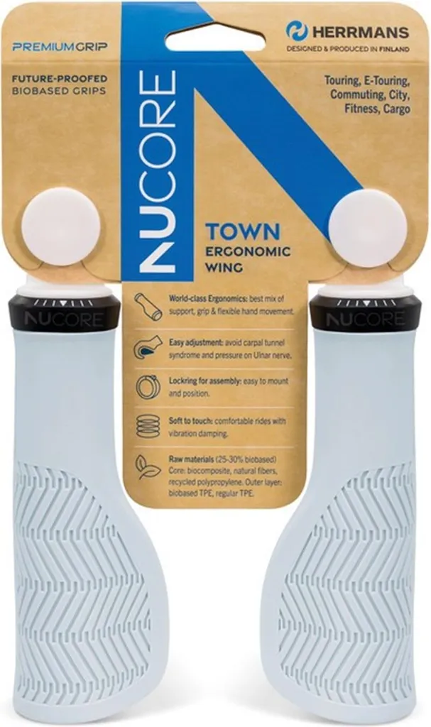 Poignées HERRMANS Nucore Town Wave 130mm Bluebell DD48 BL+BR Ø 22mm