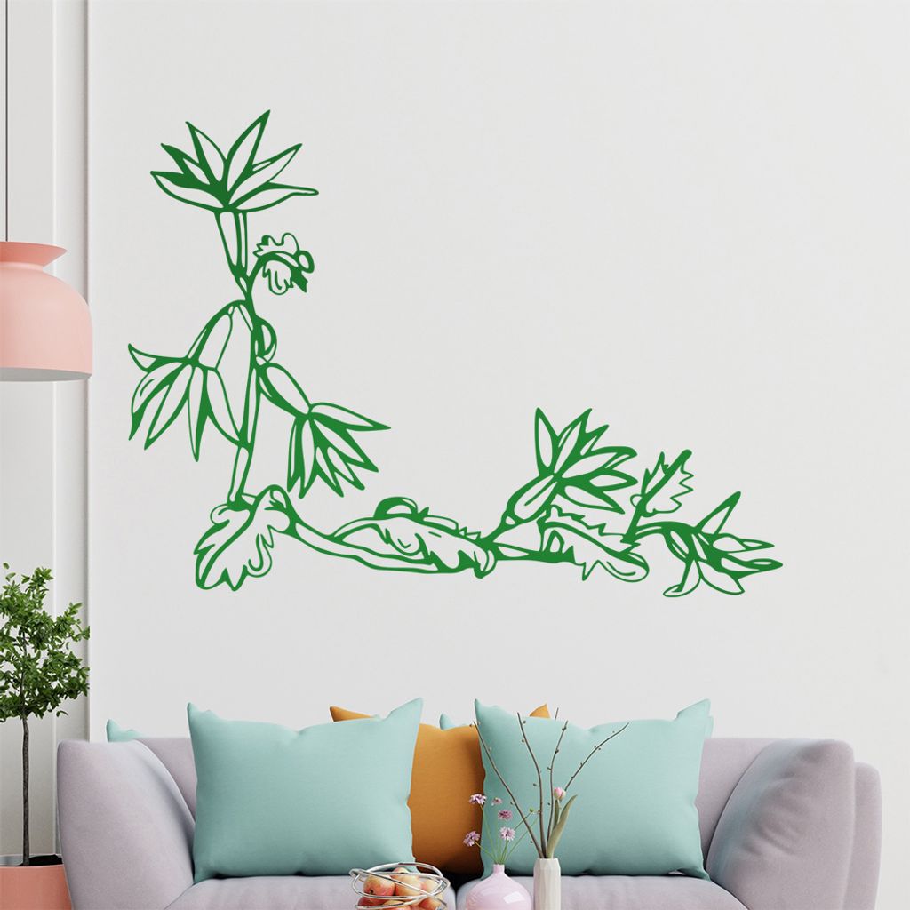 Große Blüte Wandtattoo in 6 Größen - Wandaufkleber Wall Sticker - Dekoration, Küche, Wohnzimmer, Schlafzimmer, Badezimmer