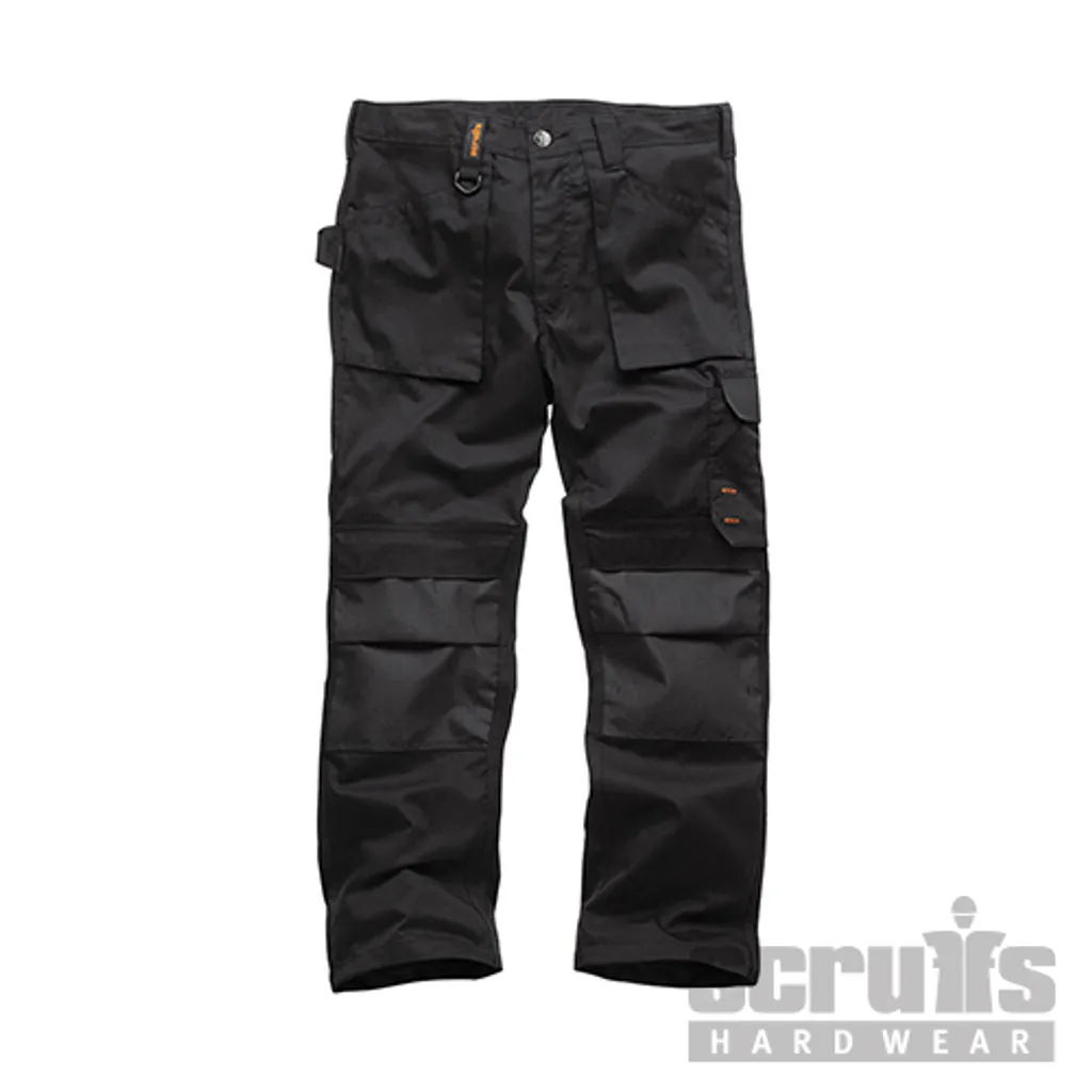 Pantalon travail noir Scruffs Worker 24 court : fini les bas trop longs