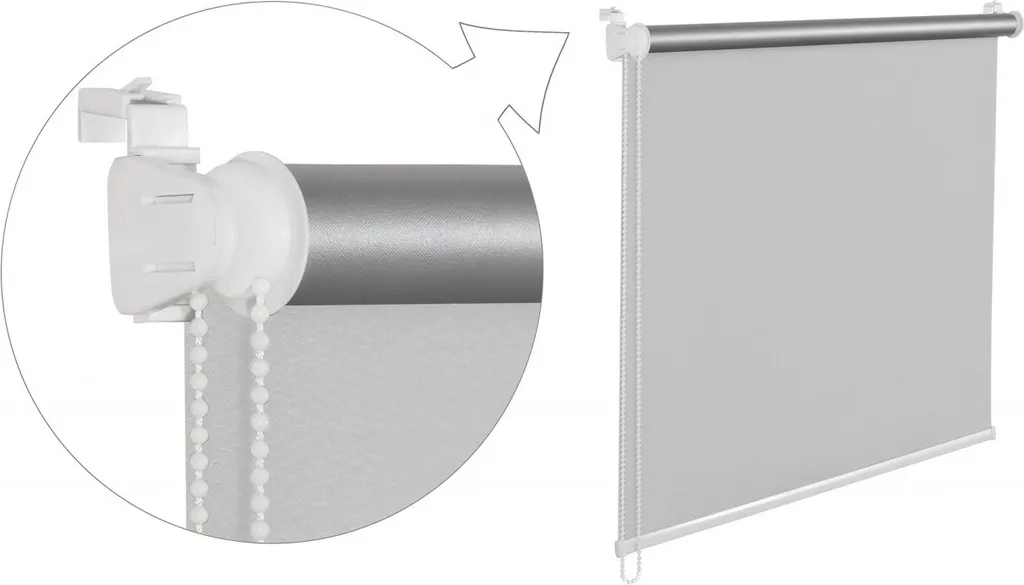 Store d'occultation thermique 115x150 cm gris clair pour fenêtre de toit