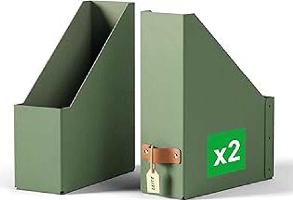 Leitz Puro Stehsammler – 2er-Set A4 Magazinhalter, kompatibel mit gängigen Regalsystemen, 900 Blatt (80 g/m²), Schreibtisch-Organizer für Bür...