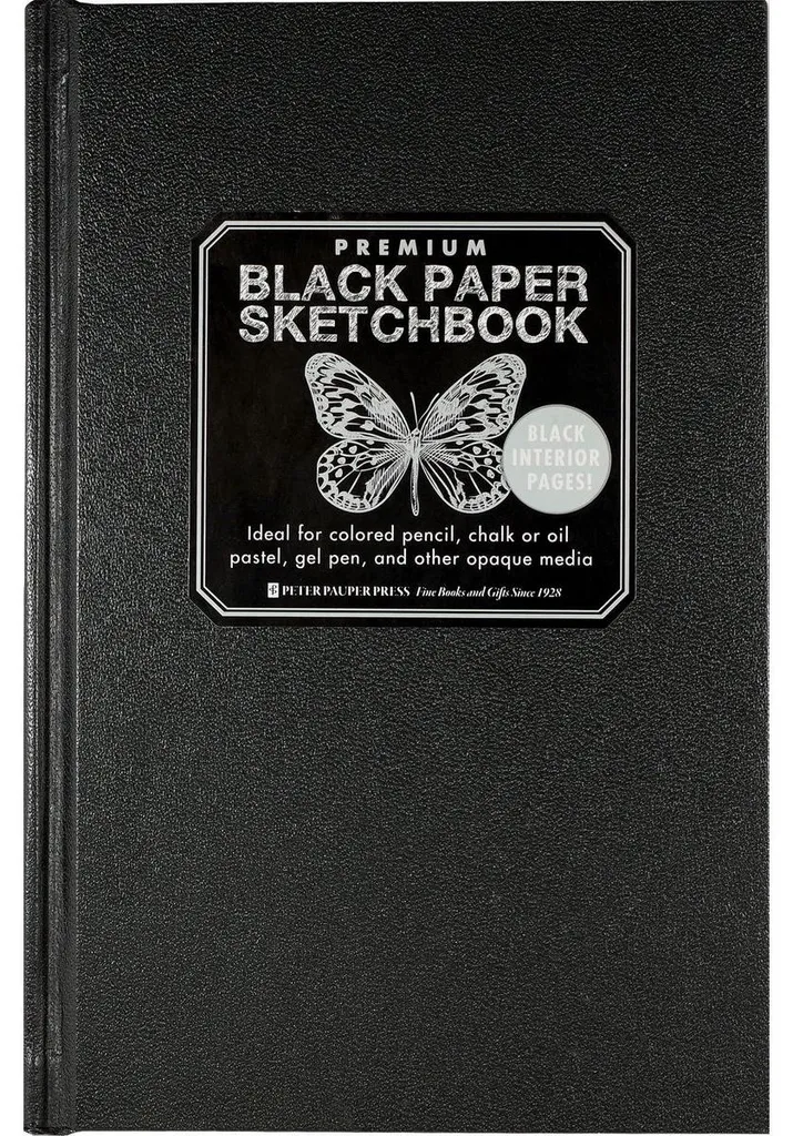 Sketchbook Premium Black Paper 96K 110gsm - Carnet de Dessin Papier Noir