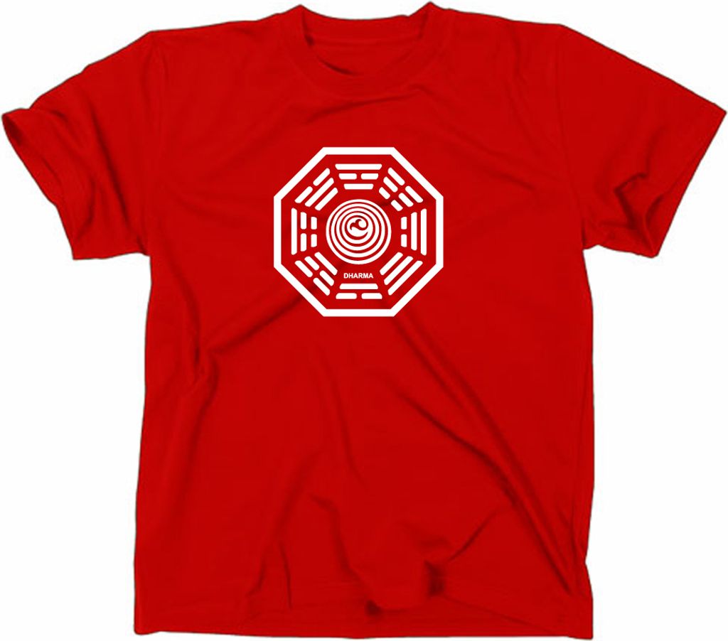 Styletex23 T-Shirt Lost Die Orchidee Logo Dharma Initiative, rot, XL