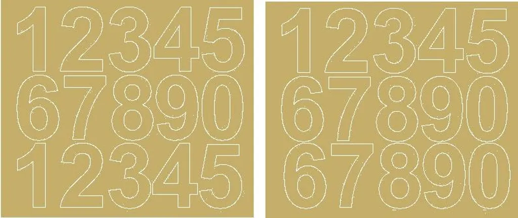 Etichette Numeriche Oro Lucido 6 cm - Adesivi Vinile Alta Tenuta