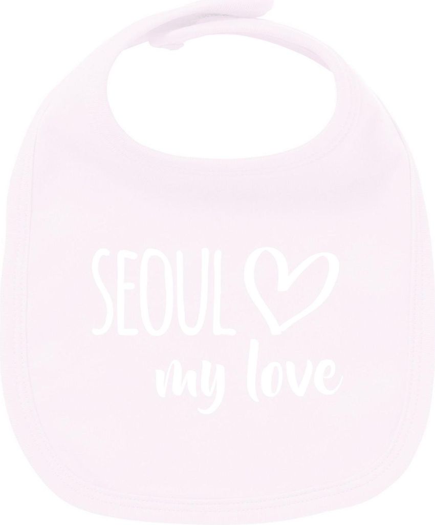 Huuraa Unisex Babylatz Seoul my love Geschenk Babypink Baumwolle Seoul Mitbringsel