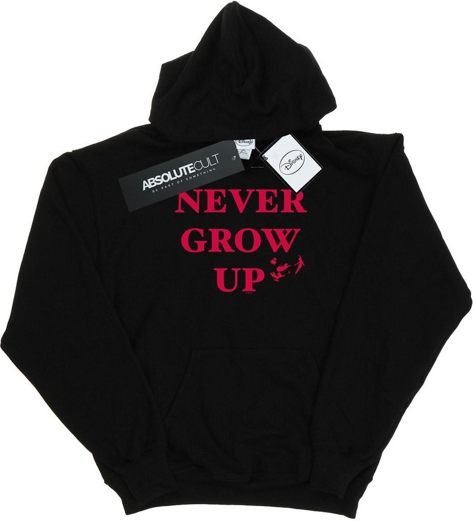 Disney - "Never Grow Up" Kapuzenpullover für Herren BI16647 (M) (Schwarz)