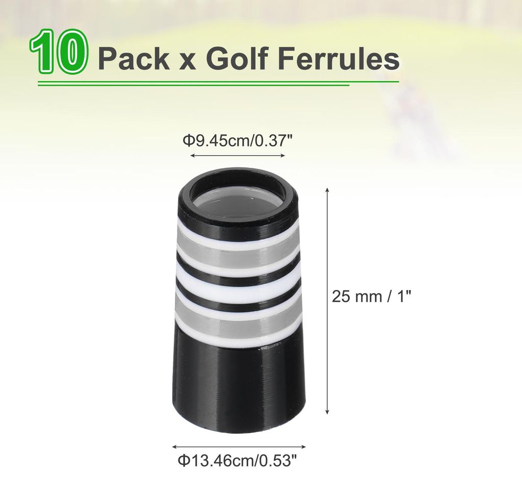 Golf Ferrules 0.370 Zoll ID, 10er Pack Konische Golf Club Ferrules Multi-Ring Eisen Ferrule Ringe fš¹r konische Spitzen Eisen Wedge Schaft passt ...