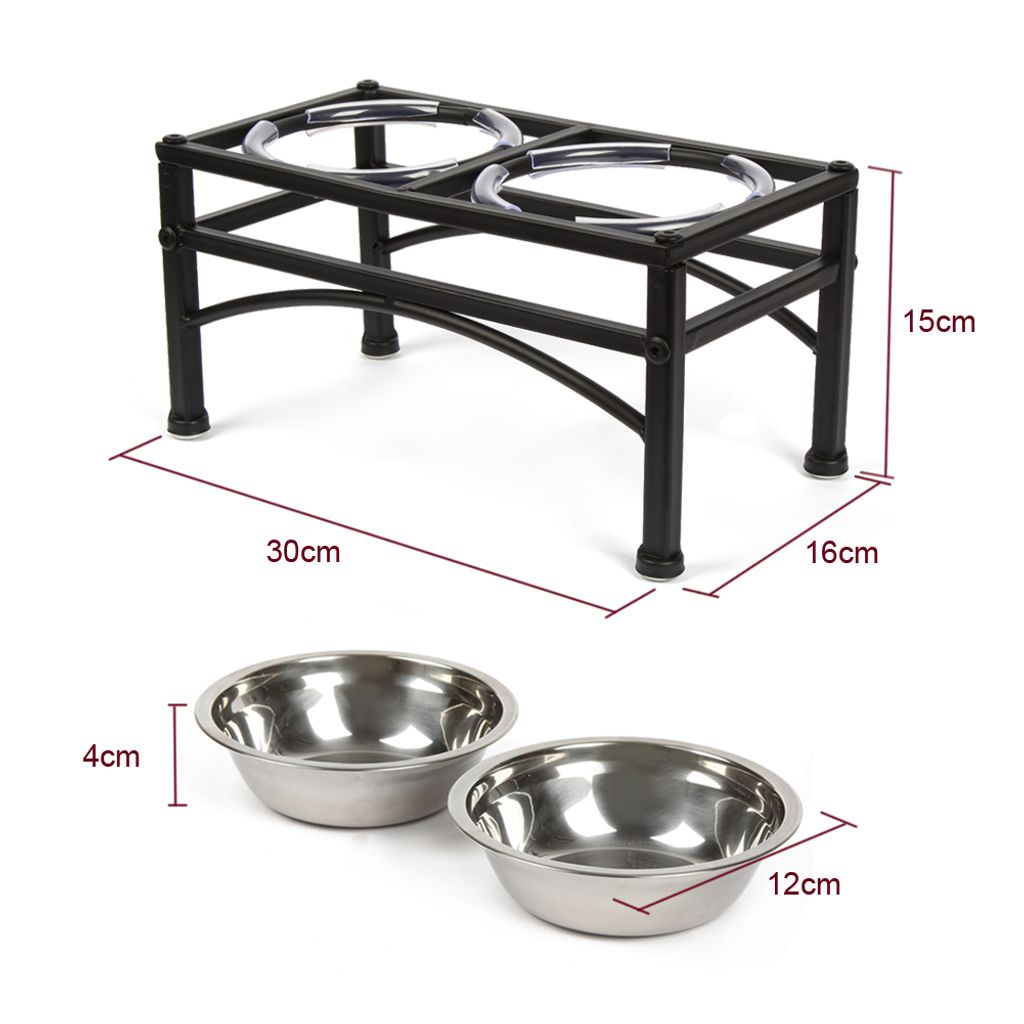 Edelstahl Hundenapf Set Doppel – Rutschfeste Futterschüssel & Wassernapf Mit Erhöhtem Rand, Spülmaschinenfest, Für Mittlere Hunde & Katzen