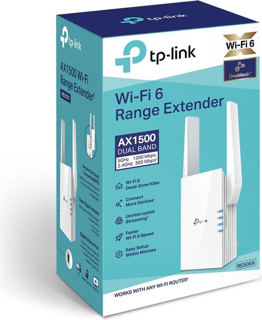 TP-Link RE505X, Síťový vysílač a přijímač, 1200 Mbit/s, Obrázek produktu 