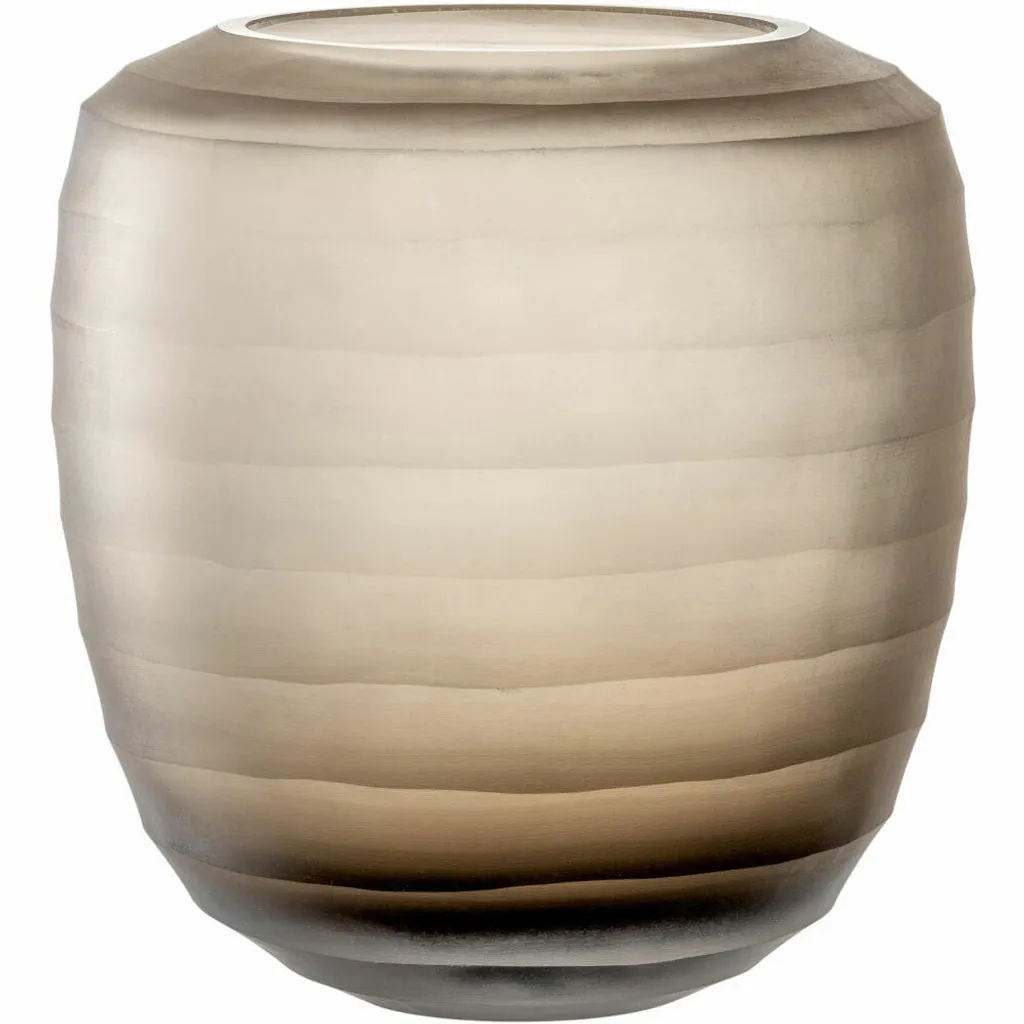 Vase Table Basse Salon Leonardo Bellagio Beige 17.5 cm Déco Florale Verre