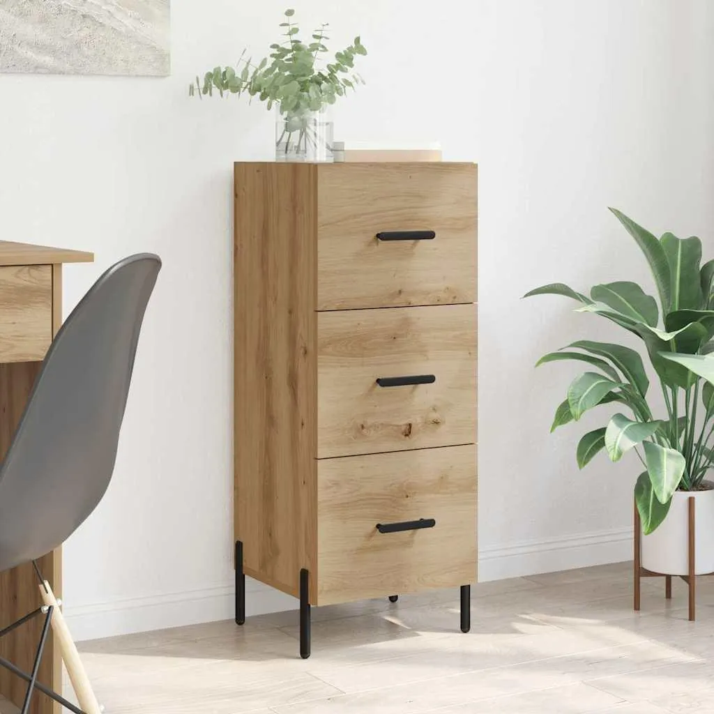 vidaXL Credenza 34x34,5x90 cm Rovere Artisan | Robusta e Facile