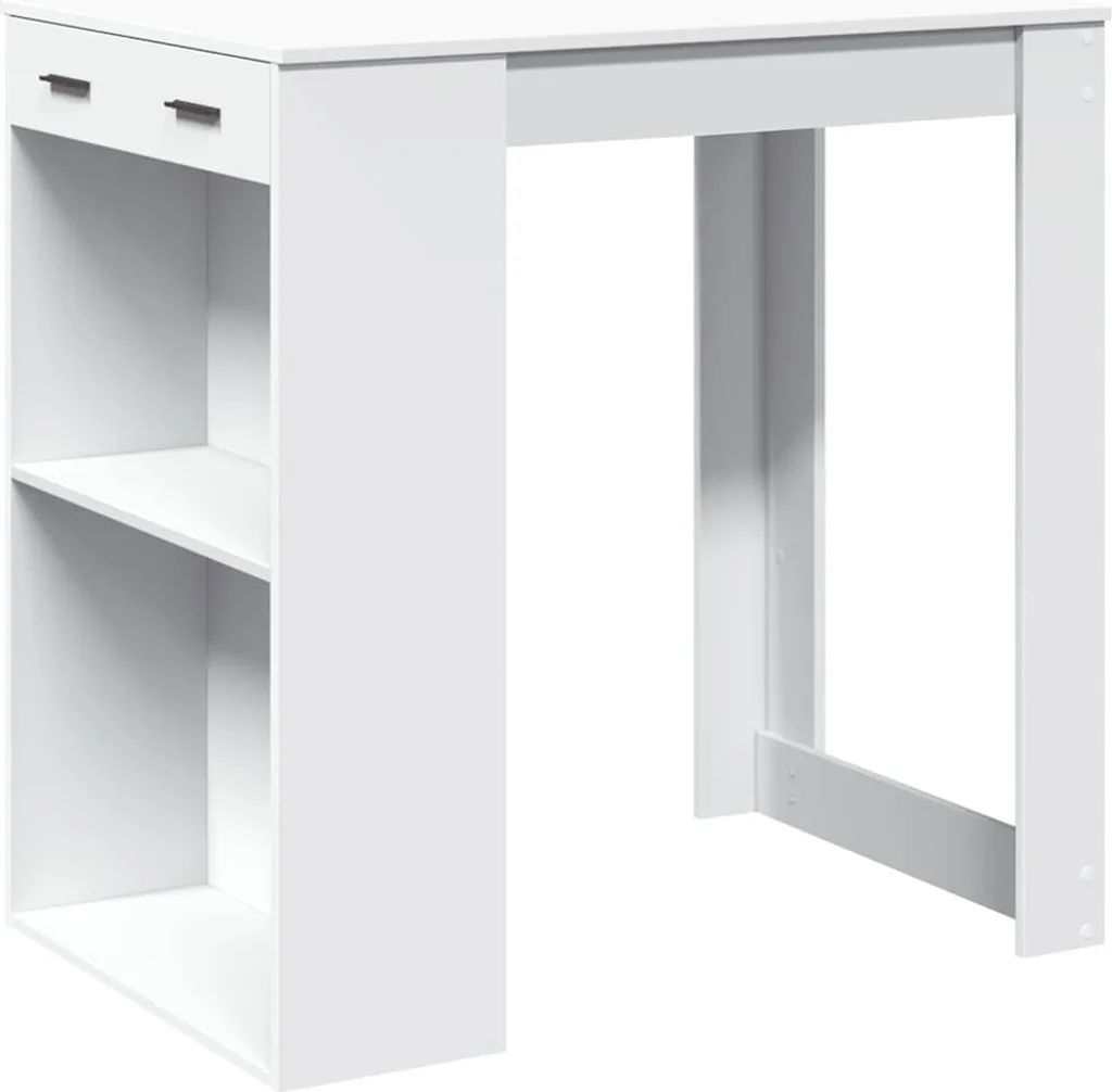 vidaXL Tavolo da bar bianco 102x70x103,5 cm materiale a base di legno