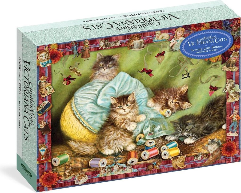 Cynthia Hart's Victoriana Cats: Sewing with Kittens 1,000-Piece Puzzle