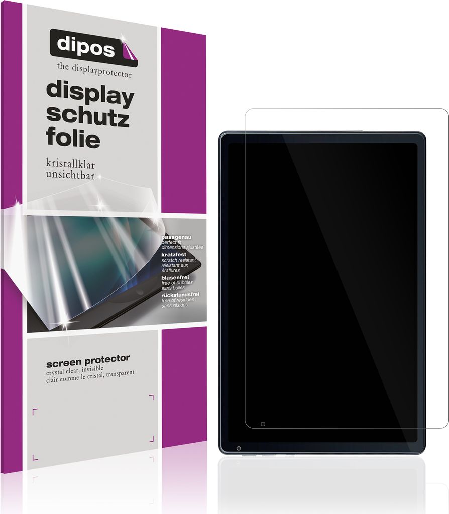 2x Schutzfolie für Lville Tablet 10 Zoll klar Displayschutzfolie Folie Display Schutz dipos