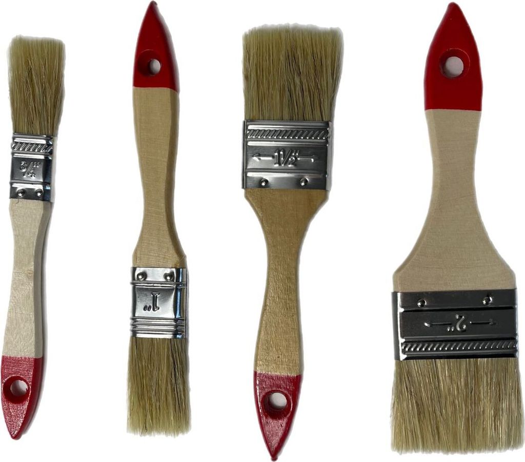 48x Flachpinsel 20/25/38/50 mm je 12 Stück Lackierpinsel Maler Pinsel