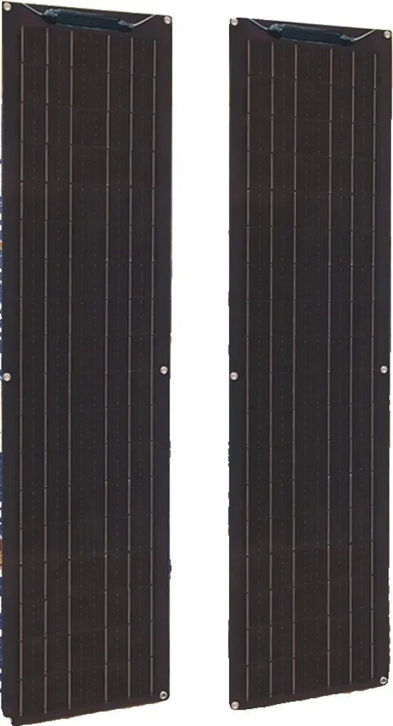 Coppia Pannelli Fotovoltaici Flessibili 50W+50W | 1025x250mm Efficienza 21%