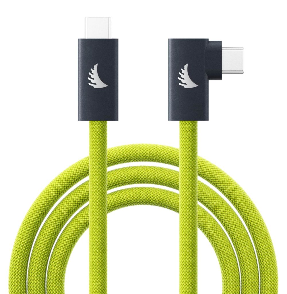 Angelbird USB-C 3.2 Solid Flex Tether Cable Right-Angle Lime 4,5 m / 14.8 ft