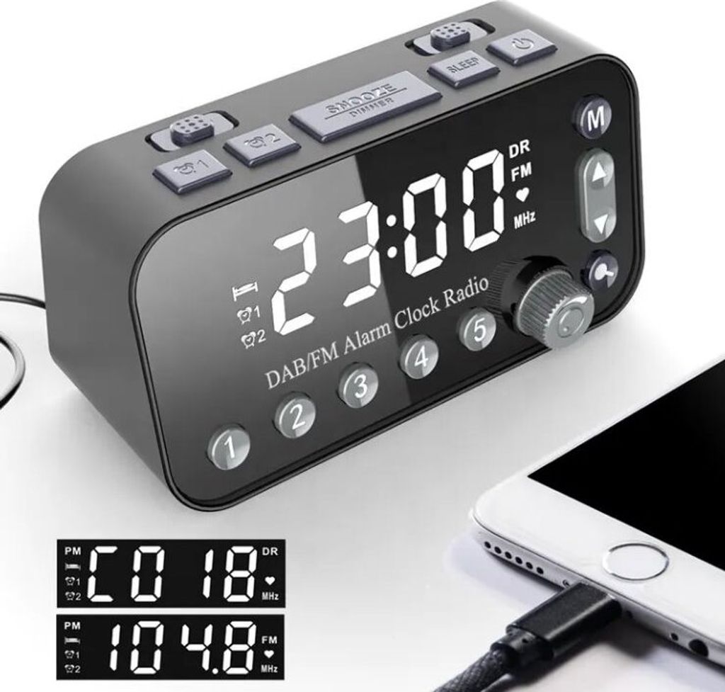 Rádiobudík Openbox CA1 DAB+/FM, 2x USB port nabíjecí, černý Obrázek produktu 